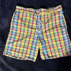 Polo‎ Ralph Lauren XL Plaid Madras Swim Shorts